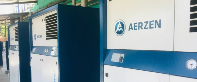 Soplantes AERZEN instalados para transporte neumático